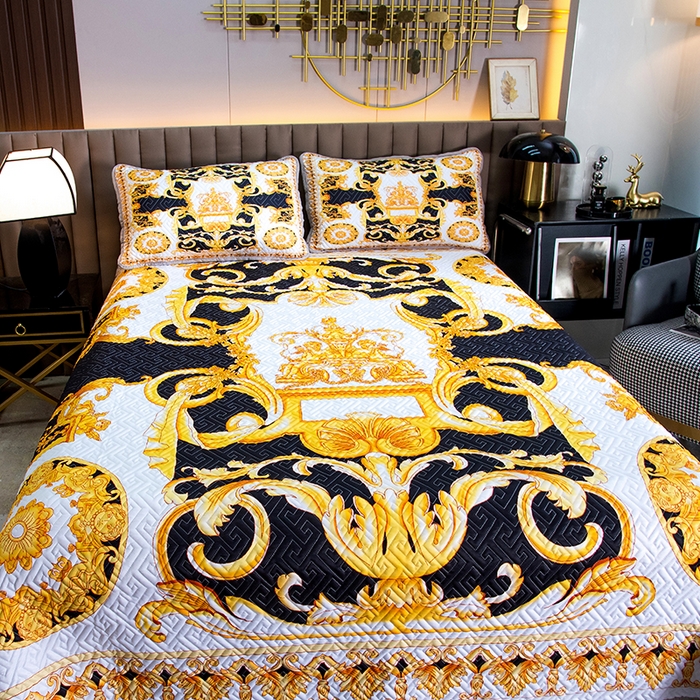 91家纺网 家纺一手货源 找家纺 爵仕家纺 2025新款凉感真丝床盖三件套 大天使