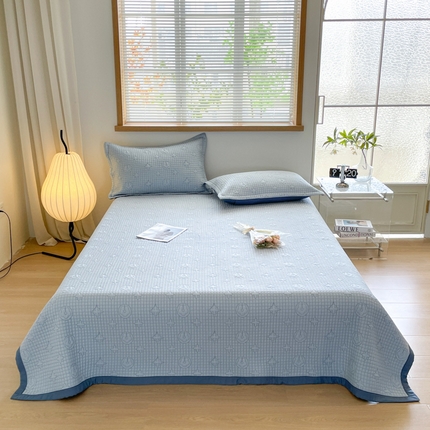 91家纺网 家纺一手货源 找家纺 （总）期遇家居 2024新款酵素洗双面天丝床盖山茶花系列莫代尔床盖可机洗夹棉床盖