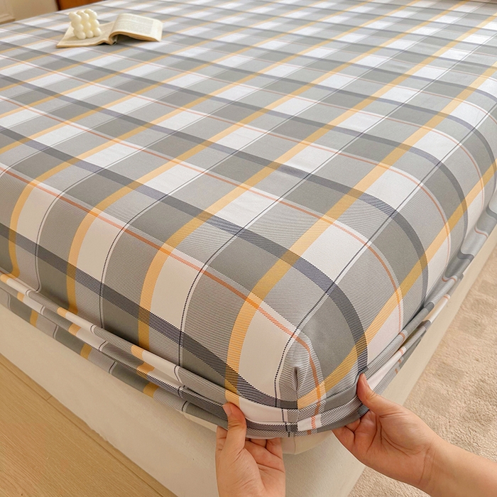 91家纺网 家纺一手货源 找家纺 家贝爱 2024新款3倍加厚水洗棉床笠床单 多维咖