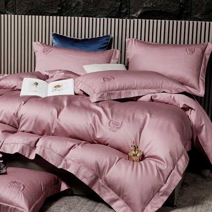 91家纺网 家纺一手货源 找家纺 （总）淳绵家居 2024新款50*50S双股长绒棉提花刺绣四件套-马德里