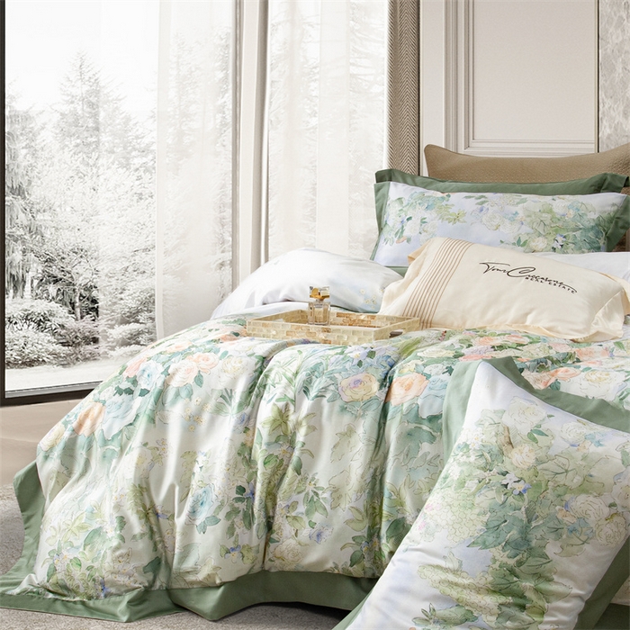 91家纺网 家纺一手货源 找家纺 （总）榻尚家居 2024新款TS 天丝棉数码印花宽边款