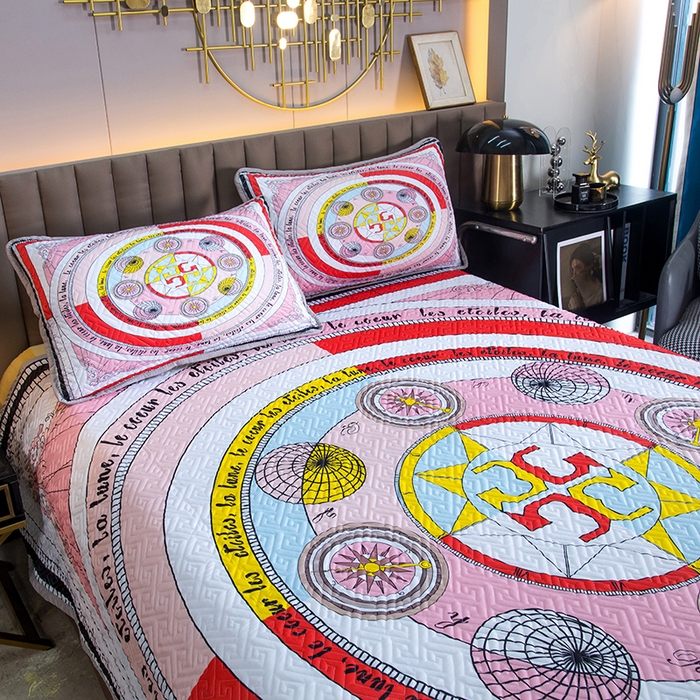 91家纺网 家纺一手货源 找家纺 爵仕家纺 2025新款凉感真丝床盖三件套 指南者