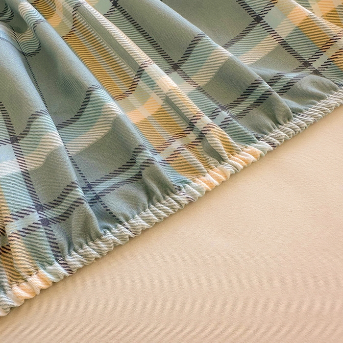 91家纺网 家纺一手货源 找家纺 家贝爱 2024新款3倍加厚水洗棉床笠床单 乐享绿