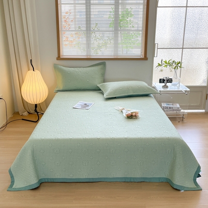 91家纺网 家纺一手货源 找家纺 （总）期遇家居 2024新款酵素洗双面天丝床盖山茶花系列莫代尔床盖可机洗夹棉床盖