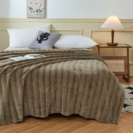 馨米莱家纺 2024新款塔芙蓉多功能盖毯 芥绿