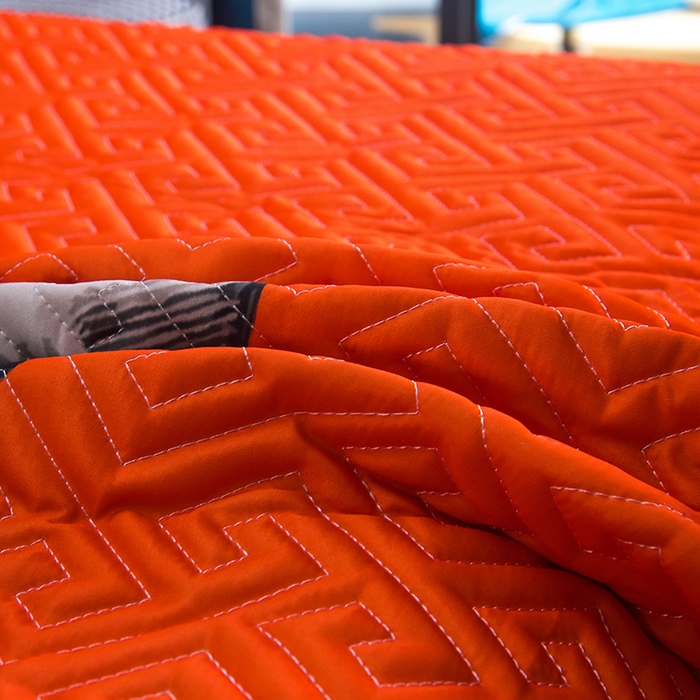 91家纺网 家纺一手货源 找家纺 爵仕家纺 2025新款凉感真丝床盖三件套 郎世宁马