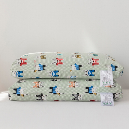 91家纺网 家纺一手货源 找家纺 （总）梦叶草 2024全棉老粗布儿童荞麦枕30×50cm