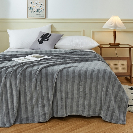 馨米莱家纺 2024新款塔芙蓉多功能盖毯 灰色