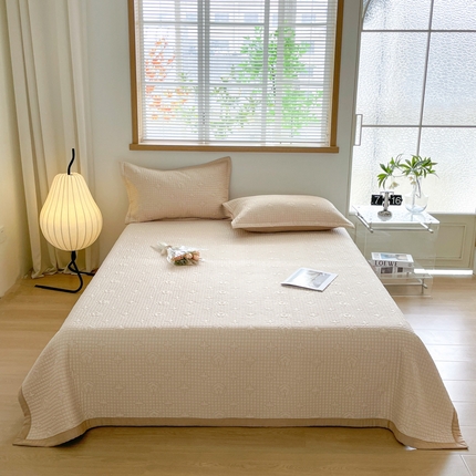 91家纺网 家纺一手货源 找家纺 （总）期遇家居 2024新款酵素洗双面天丝床盖山茶花系列莫代尔床盖可机洗夹棉床盖