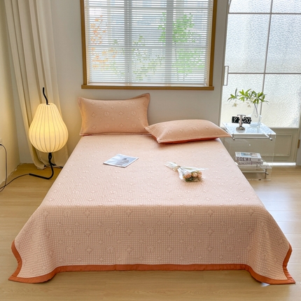 91家纺网 家纺一手货源 找家纺 （总）期遇家居 2024新款酵素洗双面天丝床盖山茶花系列莫代尔床盖可机洗夹棉床盖