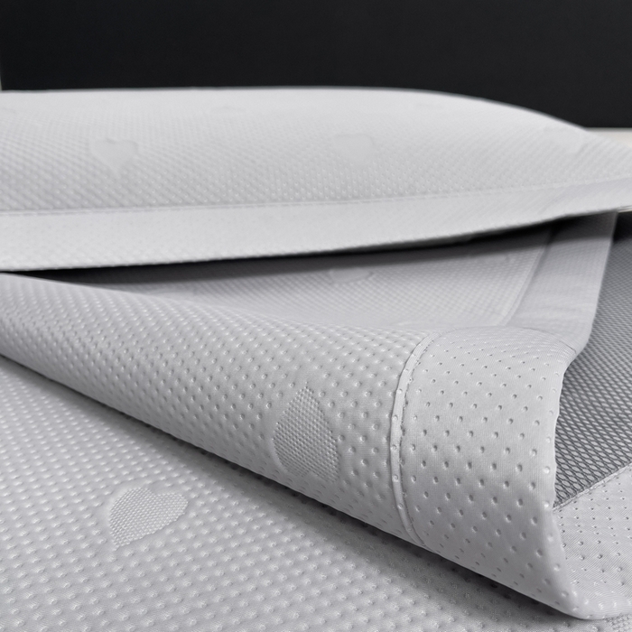 91家纺网 家纺一手货源 找家纺 凉百百 2024新款冰豆豆爱心款凉席冰丝凉席可折叠设计量大价优 爱心款-灰