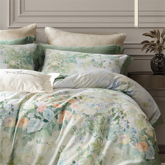 91家纺网 家纺一手货源 找家纺 （总）榻尚家居 2024新款TS 天丝棉数码印花宽边款