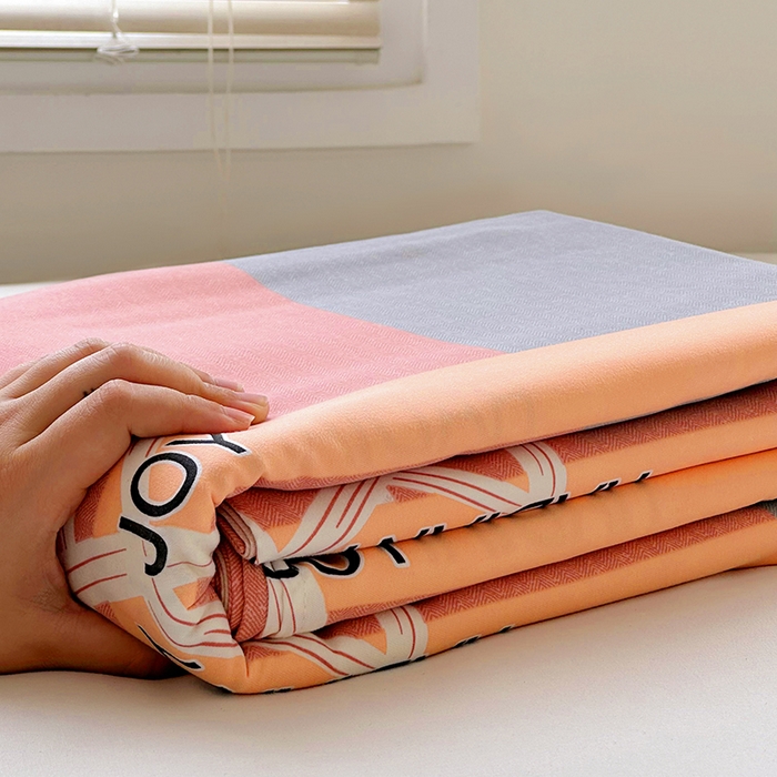 91家纺网 家纺一手货源 找家纺 家贝爱 2024新款3倍加厚水洗棉床笠床单 星空粉