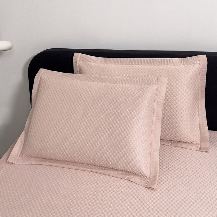 91家纺网 家纺一手货源 找家纺 凉百百 2024新款冰豆豆大豆款凉席冰丝席可折叠收纳直播优选 大豆款-粉