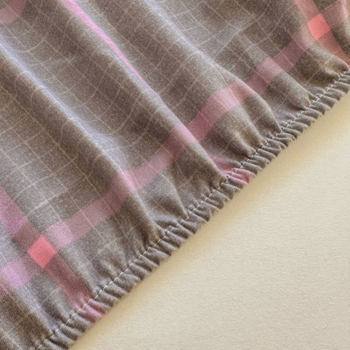 91家纺网 家纺一手货源 找家纺 家贝爱 2024新款3倍加厚水洗棉床笠床单 绅士灰