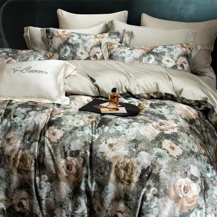 91家纺网 家纺一手货源 找家纺 榻尚家居 2024新款TS 天丝棉数码印花宽边款 思蔓