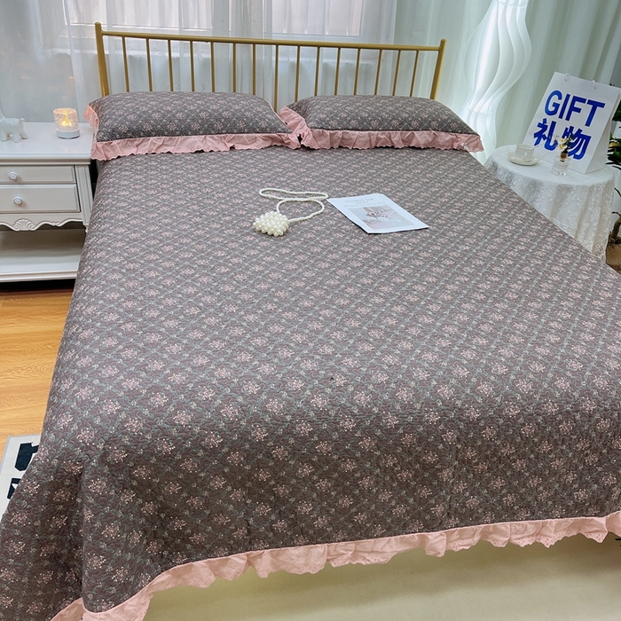 91家纺网 家纺一手货源 找家纺 暖居 2024新款包边春秋被床盖四件套 知画