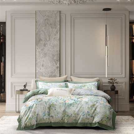 91家纺网 家纺一手货源 找家纺 （总）榻尚家居 2024新款TS 天丝棉数码印花宽边款