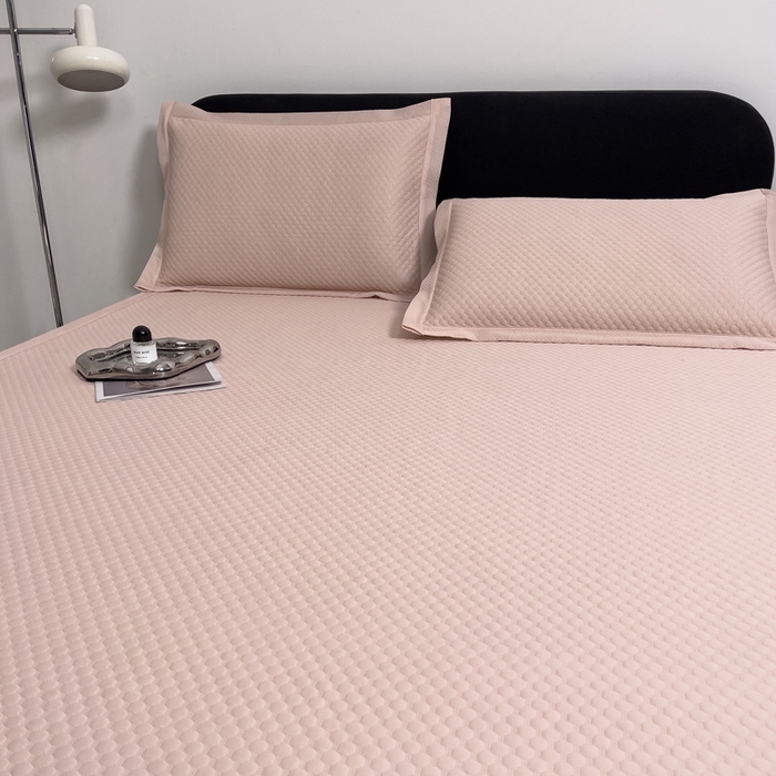 91家纺网 家纺一手货源 找家纺 凉百百 2024新款冰豆豆大豆款凉席冰丝席可折叠收纳直播优选 大豆款-粉