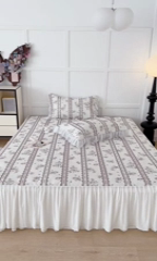 91家纺网 家纺一手货源 找家纺 （总）昔可家纺 2024新款A类900D仙仙雪纺床裙冰丝席