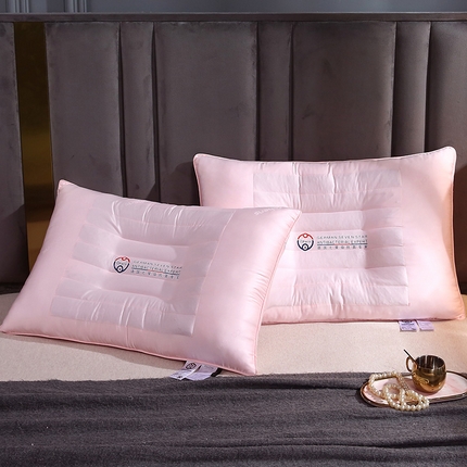 91家纺网 家纺一手货源 找家纺 梦叶草 2024新款莫代尔壳恩士决明子枕芯酒店枕头 壳恩士决明子枕-粉色
