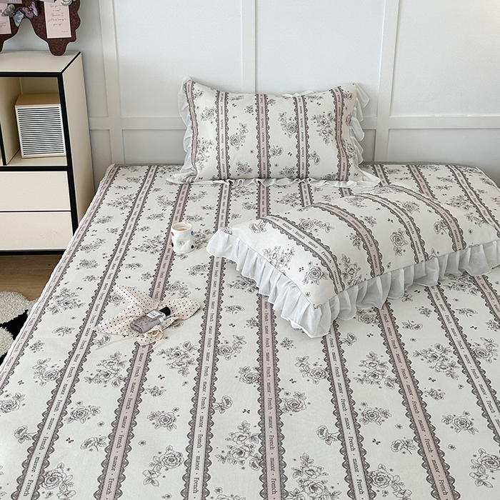 91家纺网 家纺一手货源 找家纺 昔可家纺 2024新款A类900D仙仙雪纺床裙冰丝席 法式庄园