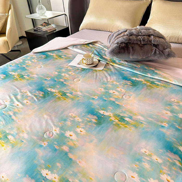 91家纺网 家纺一手货源 找家纺 小芽 2024新款凉感丝夏被 10