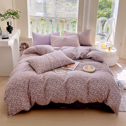 91家纺网 家纺一手货源 找家纺 （总）于果 2024新款全棉双层纱四件套第三批