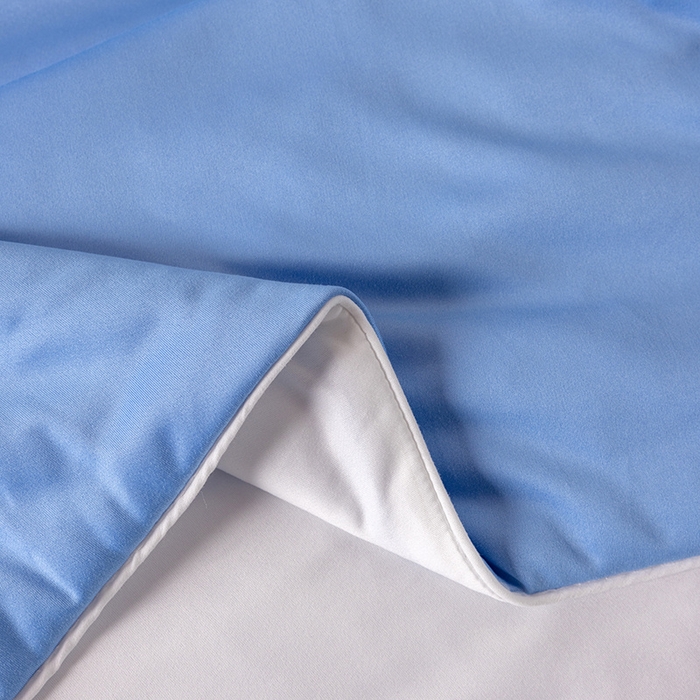 91家纺网 家纺一手货源 找家纺 小芽 2024新款凉感丝夏被 蓝+白