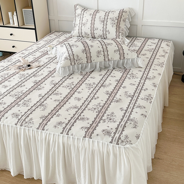 91家纺网 家纺一手货源 找家纺 （总）昔可家纺 2024新款A类900D仙仙雪纺床裙冰丝席