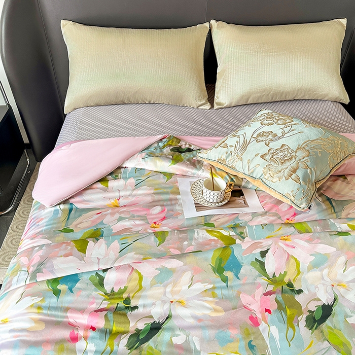 91家纺网 家纺一手货源 找家纺 小芽 2024新款凉感丝夏被 13