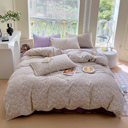 91家纺网 家纺一手货源 找家纺 （总）于果 2024新款全棉双层纱四件套第三批