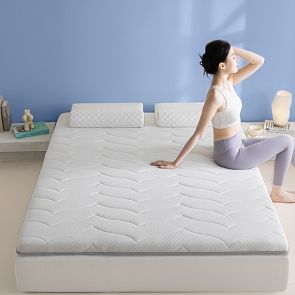 91家纺网 家纺一手货源 找家纺 东宇床垫 2024新款A类针织护脊乳胶床垫-单边款-大床 珍珠-白（5公分）