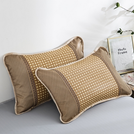 91家纺网 家纺一手货源 找家纺 （总）梦叶草 2024新款冰藤古藤艾草枕茶香枕芯藤席枕头