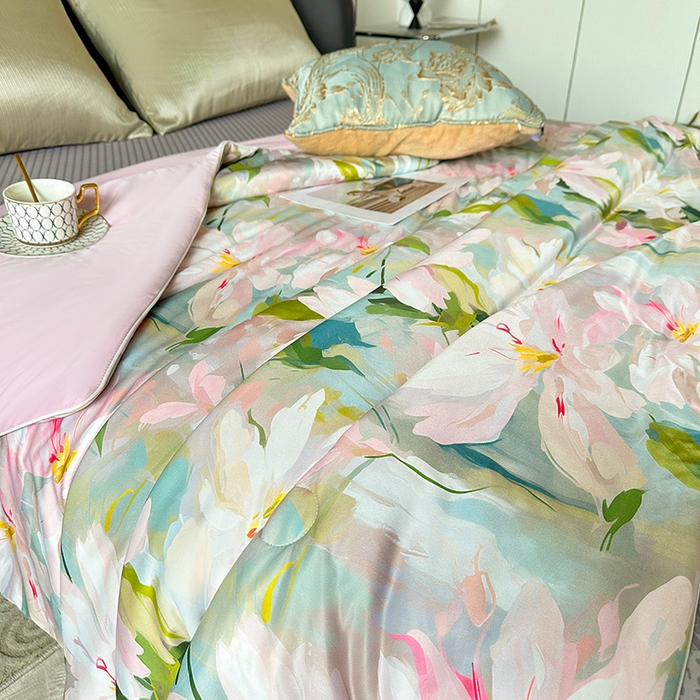 91家纺网 家纺一手货源 找家纺 小芽 2024新款凉感丝夏被 13