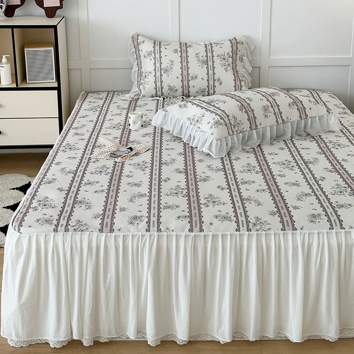 91家纺网 家纺一手货源 找家纺 （总）昔可家纺 2024新款A类900D仙仙雪纺床裙冰丝席