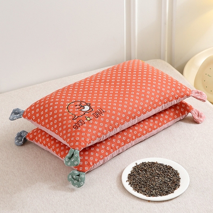 91家纺网 家纺一手货源 找家纺 （总）梦叶草 2024新款全棉双层纱小恐龙儿童荞麦枕芯30×50cm枕头