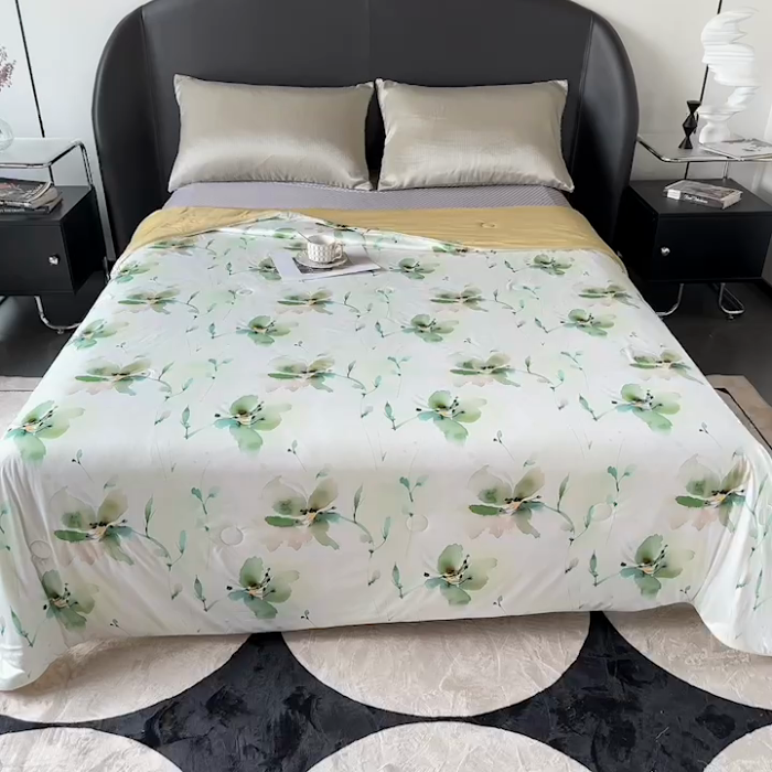 91家纺网 家纺一手货源 找家纺 小芽 2024新款凉感丝夏被 11