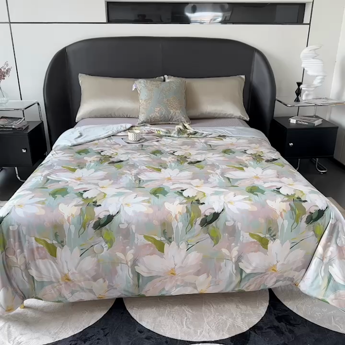 91家纺网 家纺一手货源 找家纺 小芽 2024新款凉感丝夏被 14