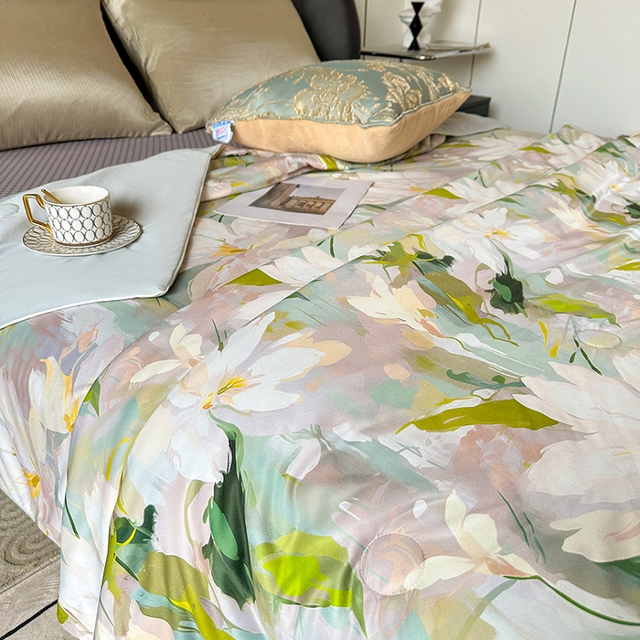 91家纺网 家纺一手货源 找家纺 小芽 2024新款凉感丝夏被 14