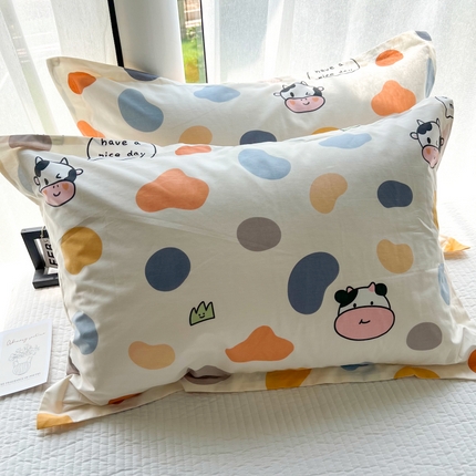 91家纺网 家纺一手货源 找家纺 （总）百寐 2024新款全棉碎花卡通信封开口宜家大枕套