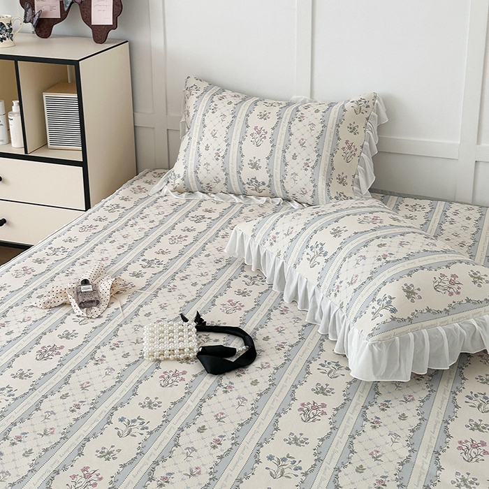 91家纺网 家纺一手货源 找家纺 昔可家纺 2024新款A类900D仙仙雪纺床裙冰丝席 夏日织梦