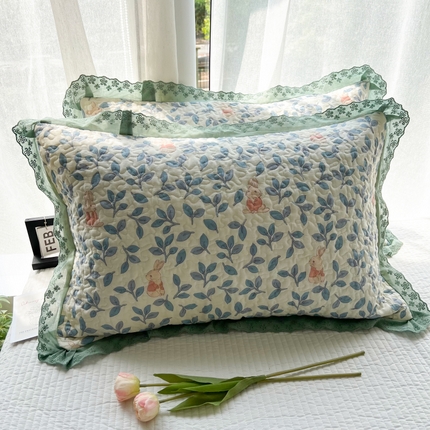 91家纺网 家纺一手货源 找家纺 （总）百寐 2024新款全棉韩版花边夹棉枕套