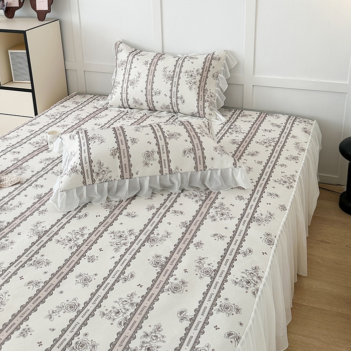 91家纺网 家纺一手货源 找家纺 （总）昔可家纺 2024新款A类900D仙仙雪纺床裙冰丝席