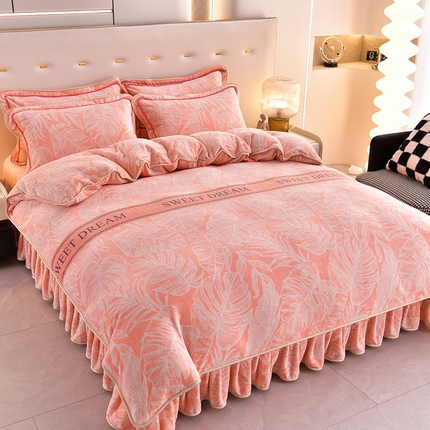 诺梵家纺 2025新款8.5斤牛奶绒四件套金貂绒法莱绒水晶绒珊瑚绒 暖暖时光