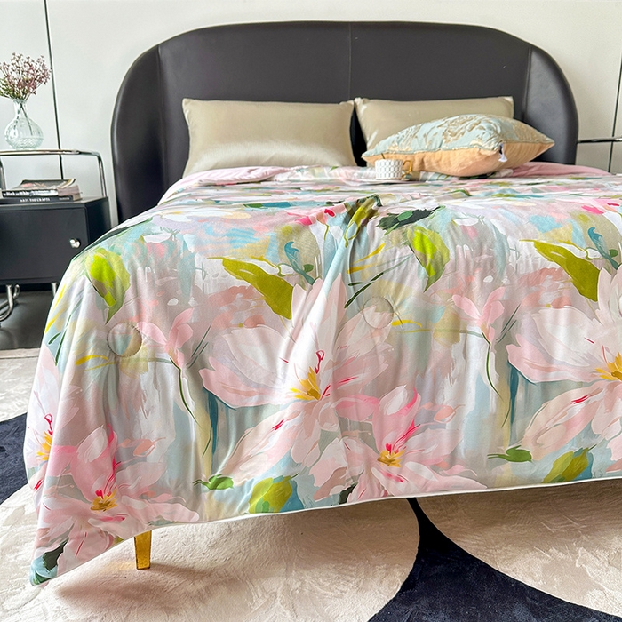 91家纺网 家纺一手货源 找家纺 小芽 2024新款凉感丝夏被 13