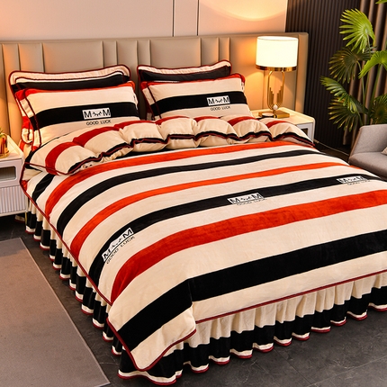 诺梵家纺 2025新款8.5斤牛奶绒四件套金貂绒法莱绒水晶绒珊瑚绒 裸婚时代