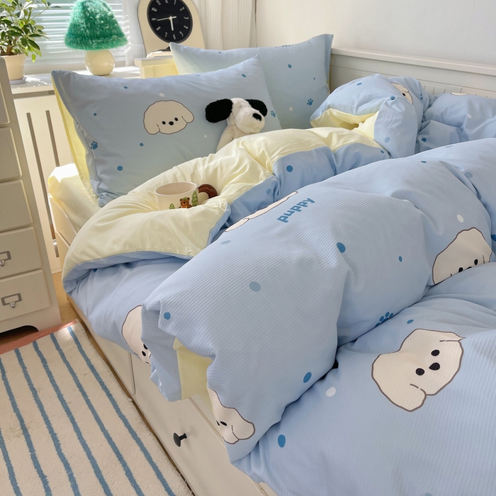 91家纺网 家纺一手货源 找家纺 （总）顾里家纺 2024新款ins韩系华夫格四件套