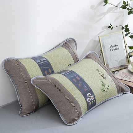 91家纺网 家纺一手货源 找家纺 （总）梦叶草 2024新款冰藤古藤艾草枕茶香枕芯藤席枕头