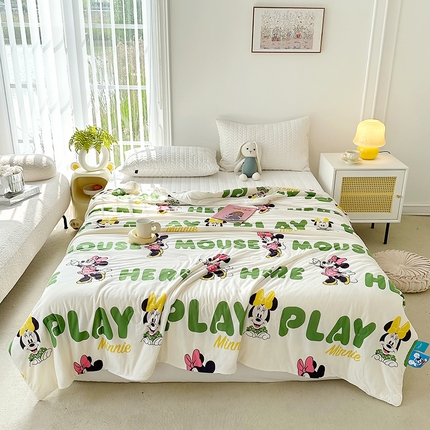 网客家纺 2024新款迪斯尼针织棉夏被 快乐米妮